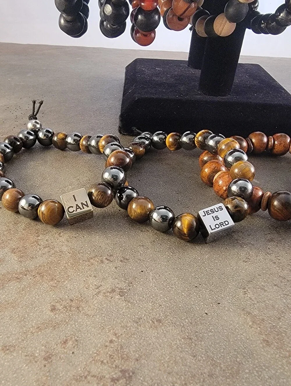 Men's Beaded Scripture Bracelet Lot NEW